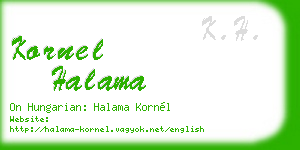 kornel halama business card